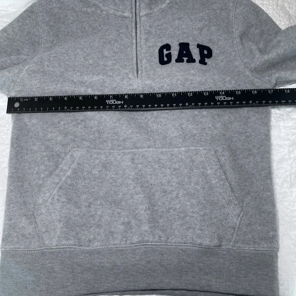 Gap Kids - Boys 1/4 Quarter Zip Fleece Pullover Sweatshirt - Gray‎ - Size Medium